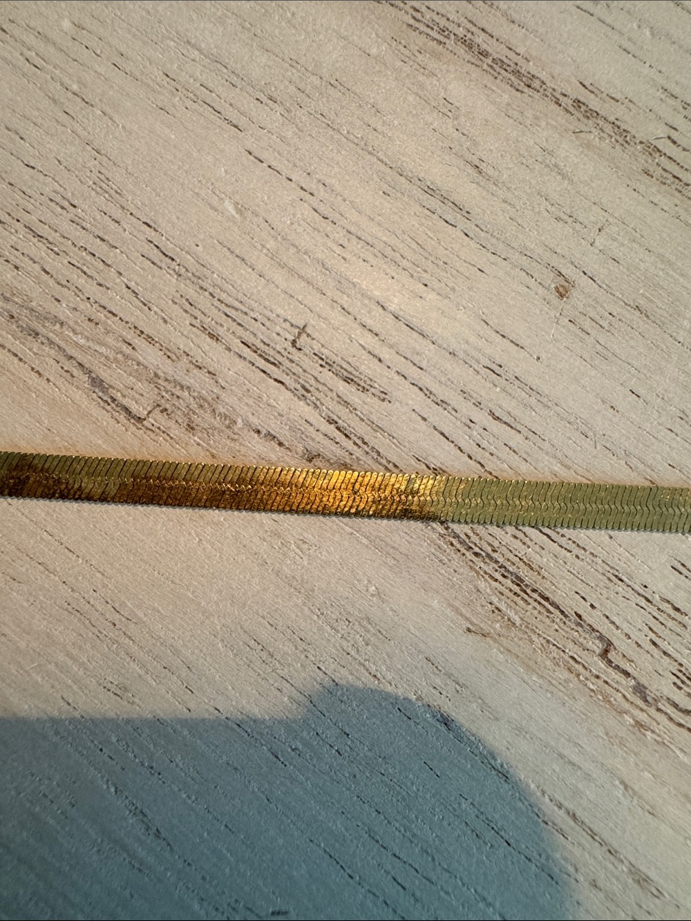 14kt Gold Flat Herringbone Bracelet - Picture 4 of 4